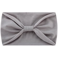 Detail shot of the elastic grey yoga headband made from soft and breathable fabric - Light Gray