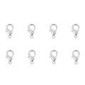 Set of 8 silver stainless steel lobster clasps for DIY jewelry and bracelet making - Lobster Clasps 6.5x10mm (5pcs/Bag) / Steel