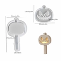 Halloween pumpkin silicone mold set for DIY resin lanterns with detailed size dimensions - Pumpkin Silhouette Light (2-Piece Set)