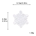 White snowflake embroidered patch 5.7x6.4cm for DIY Christmas garment decoration - 5.7x6.4cm / 11152-White Large Snowflake
