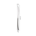 Polished 304 stainless steel dinner knife 21.3cm long and 75g weight for dining - Elegant Dessert Knife