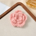 Detail of pink 7cm triple-layer handmade crochet flower for hair accessories and garments - 7cm / Mohair Pink
