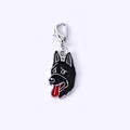 Pendentif en émail motif Berger Allemand avec fermoir mousqueton pour sacs - 19 Berger Allemand