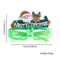 Green Merry Christmas glasses with Santa Claus, reindeer decor and LED lights - Christmas Glasses Style L / LED Glowing