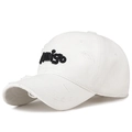 Casquette de baseball blanche vieillie avec broderie amigo noire et détails déchirés - Blanc