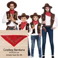 Klassisches rotes Paisley-Bandana, 55x55cm quadratisches Halstuch für Erwachsene und Kinder - 55cmx55cm / Baumwolle Bandana-Rote Paisley