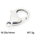 Polished silver 304 stainless steel lobster clasp 25x14mm DIY jewelry component - Steel Color Lobster Clasp (KLJ8268-Z)
