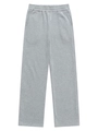 Men's grey elastic waist straight leg casual pants in soft stretch knit fabric - Light Gray