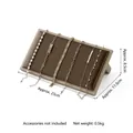 Brown leather bracelet display stand with gold frame and wedge design, 23cm x 11.5cm x 8.5cm - Horizontal Chain Base (Coffee)