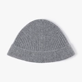 Gorro de lana de punto grueso gris oscuro para mujer, estilo de invierno cálido y moderno - Gris claro