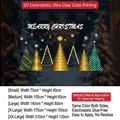 Golden Christmas tree electrostatic window stickers for festive holiday glass decoration - 70x40cm / Gold