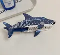 Blue whale shark claw clip made of glossy acetate fiber for unique hair styling - Shark Blue