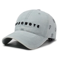 Casquette de baseball en jean délavé bleu clair avec lettres brodées vintage - Réglable / Bleu clair