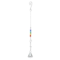 Dog paw crystal suncatcher wind chime with silver wings and rainbow beads - Style 5 - 30mm Diamond Prism