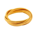 Three-strand layered gold coil bracelet featuring a unique spiral texture design - Gold Color Wrapped Multi-loop Bracelet (CK1173)