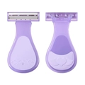 Portable purple manual women shaver with multi-layer blades and lubrication strips - Single Pack / Purple