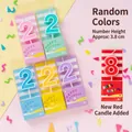 Colorful striped number birthday candles in various colors for cake decoration - PVC Box Candy Number Candle-2