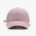 Cappellino da baseball rosa antico effetto invecchiato in cotone con strappi regolabile - Rosa