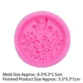 Molde de silicona rosa con relieve de pájaro y flores para fondant y manualidades DIY - 4# (Pájaro y Flores) / Rosa