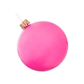 Boule de Noël gonflable géante rose avec finition brillante et capuchon doré - 45cm / Rose