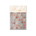 Adesivi per unghie giapponesi retrò ultrasottili con pizzo e motivi a quadretti arancio - Texture di Tessuto Astratto Arancione Caldo (MS705)