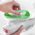 Groene plastic huishoudelijke borstel met zachte haren voor schoenreiniging thuis - Groot / Groen