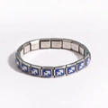 Detail view of Sagittarius zodiac charm on modular stainless steel link bracelet - Sagittarius Style (款式7)