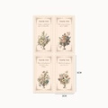 Floral oval thank you stickers in vintage oil painting style for gift packaging - 25Pcs/Pack / Vintage Floral Style (H-344) / 100 Pcs/Pack