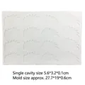 White 16-cavity silicone swan wing mold for chocolate fondant and cake decoration - 16-Grid Spreading Wings