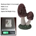 Realistic resin morel mushroom figurine for micro landscape decor, size 3.3x2.5x5.0 cm - Morel Mushroom Shape (Style C)