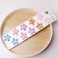Lot de 10 barrettes étoiles pailletées colorées sur carte pour coiffure de fille - Étoile émail pailleté (12 pièces/carte)