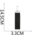 Black woven nylon lanyard keychain with silver lobster clasp and 14.5cm length dimensions - Small / Black