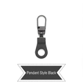 Universal matte black metal zipper pull replacement for luggage and down jackets - Pendant - Black