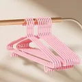 Pink non-slip plastic hanger with shoulder grooves and hooks, 40cm wide for clothes - 40cm Hook Style / Sakura Fall Pink