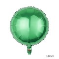 Glossy green 18 inch round foil balloon for weddings and festive party decorations - Round Green