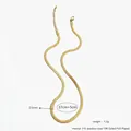 Waterproof 18K gold plated stainless steel 3.5mm snake chain necklace for layering - Snake Chain Style
