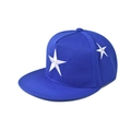 Dettaglio del ricamo a stella bianca sul cappellino snapback in cotone blu scuro - Blu Scuro (Stella Bianca)