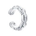 Minimalist S925 sterling silver ear cuff in a bright silver chain link weave design - Chain Link Style (Style 3) / 925 Silver
