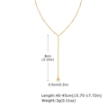 Gold Y-shaped necklace with polished ball pendant and layered geometric tassel design - 1971-Polished Ball Y-Shape