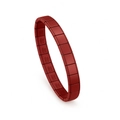 Modular stainless steel link bracelet in matte dark red finish for DIY customization - Plain Link / Dark Red