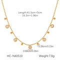 Dettaglio della collana a catena dorata con pendenti in zircone e specifiche tecniche - Collana con Grande Zirconia Dorata (HC-N40510)