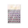 Starry Flame nail sticker TA351 in rose gold with holographic fire pattern decals - Peach Rose Gold