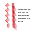 Red and white acrylic candy cane ornament, 19cm length, striped hanging decoration - Wave Candy Ornament / 19cm / Red and White