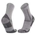 Chaussettes de randonnée épaisses en laine mérinos grise et noire pour sports d'hiver - Taille Unique Enfant S [30-35] / 332 Gris