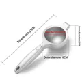 Silver manual zinc alloy lemon squeezer with dimensions of 22cm total length - Simple Packaging / Silver