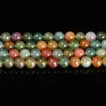 Natuurlijke kleurrijke Indiase Agaat ronde kralen voor DIY sieraden met glans - 6mm (ca. 60 stuks) / Natuurlijke kleurrijke Indiase agaat