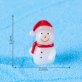 Luminous mini Christmas snowman with red hat and scarf DIY micro landscape ornament - 5# Snowman