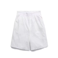 Short blanc femme avec broderie anglaise, taille élastique et motifs floraux - XS / Pantalon Blanc