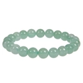 Single strand stretch bracelet featuring 8mm light green natural stone round beads - Green Aventurine Bracelet