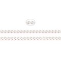 DIY silver metal extension chain link for handmade earrings and necklaces making - 3x2mm (5 Meters/Roll) / White K/Silver